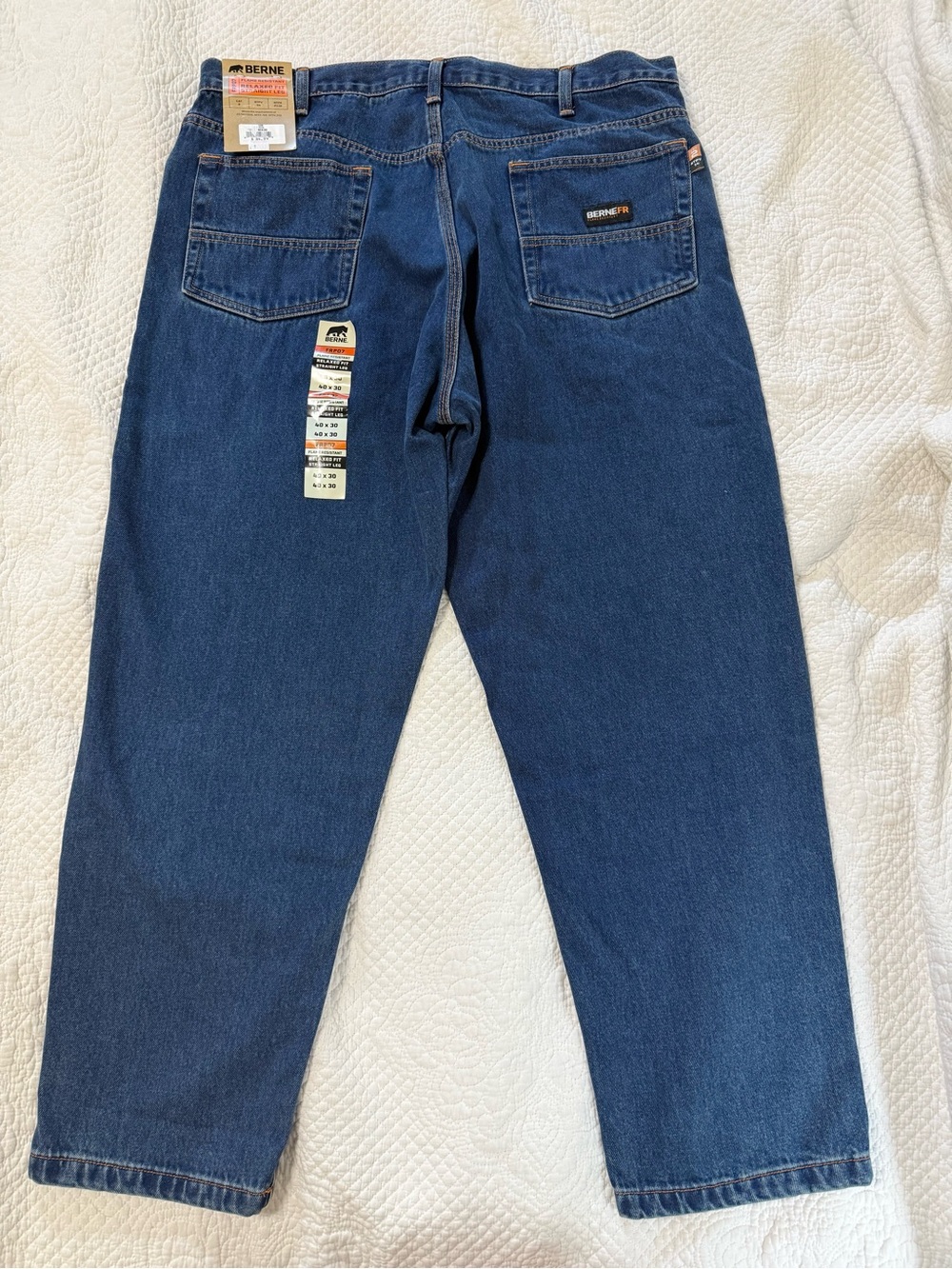 Berne Men's Relaxed Fit Jeans in Dark Blue